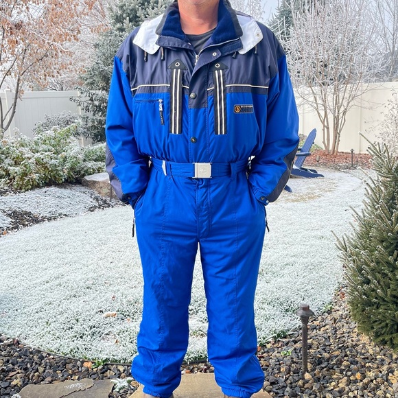 Vintage Bogner Active Goan Thylmann One-Piece Ski Snow Suit Royal/Navy Sz 44 L - Picture 2 of 16
